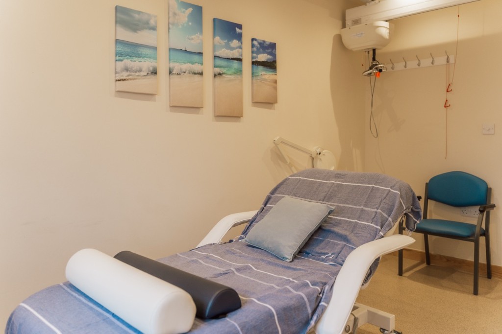 Complementary therapy suite treatment room