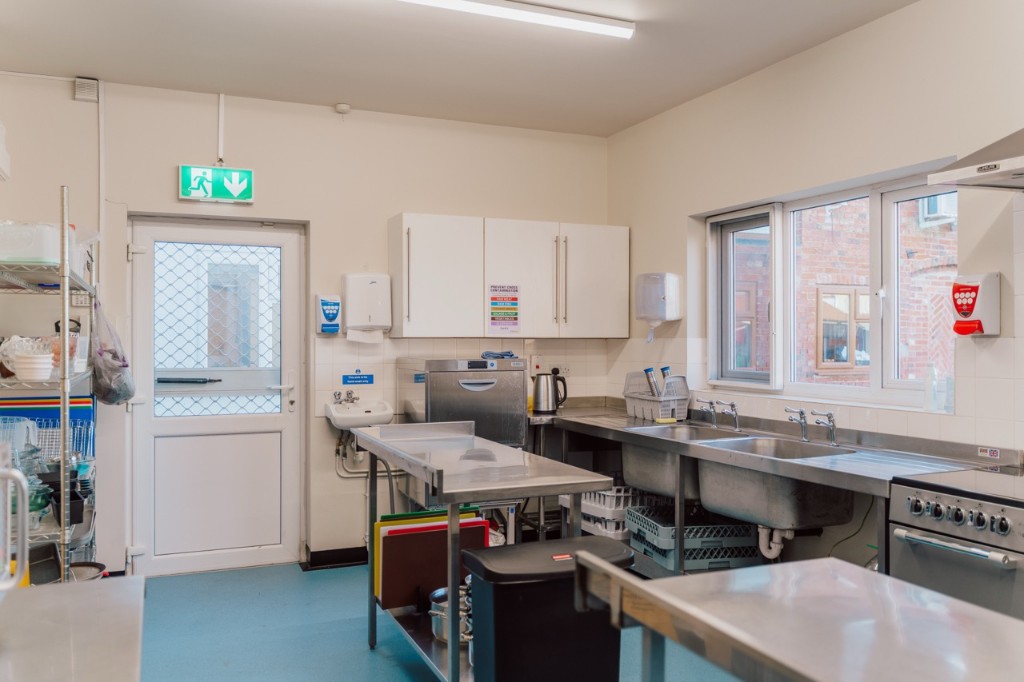 Hospice kitchen prep and sink area