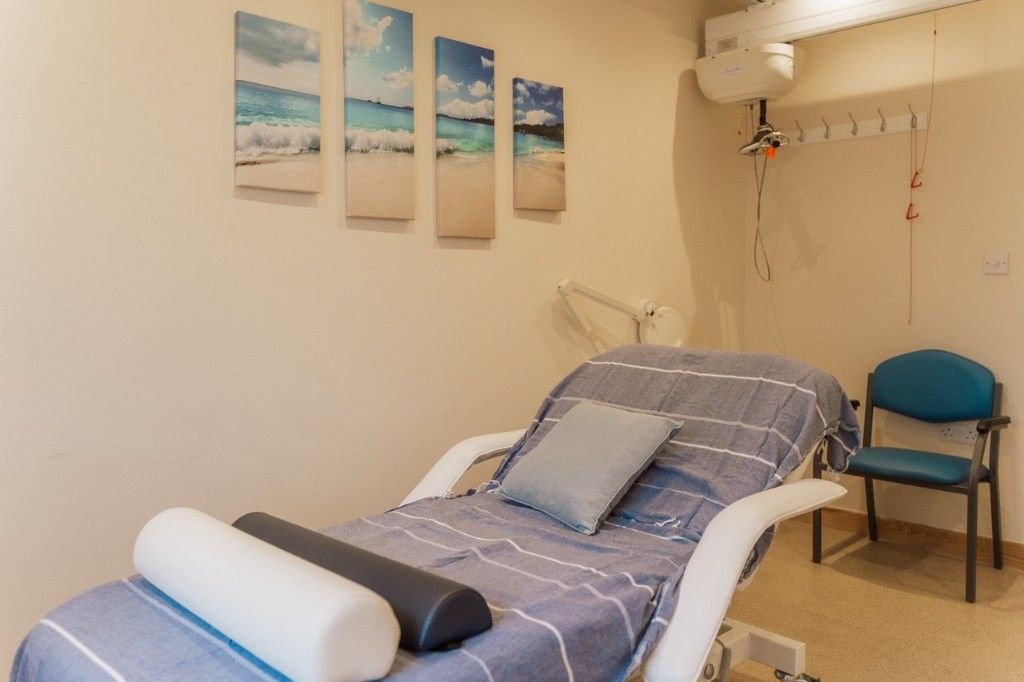 Complementary therapy suite treatment room